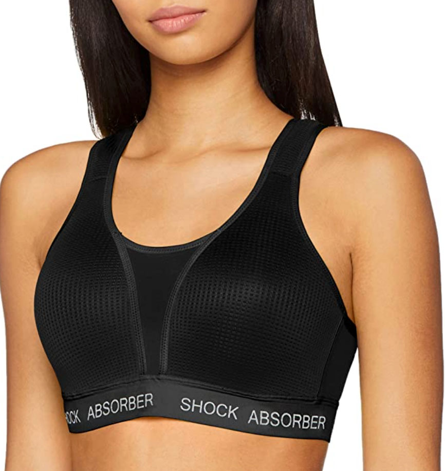 Shock Absorber Ultimate Run Padded Sports Bra Storm in a D Cup UK