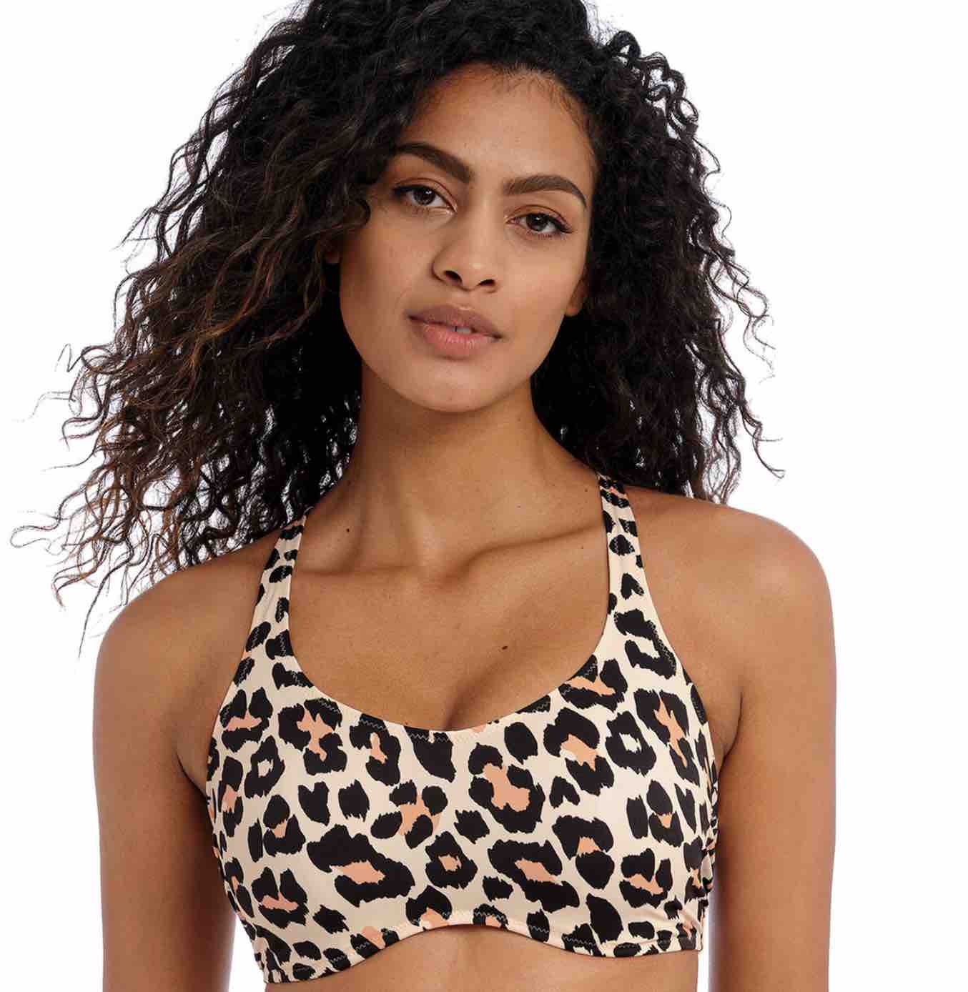 Freya Swim Animal Instinct Bralette Bikini Top Storm in a D Cup UK